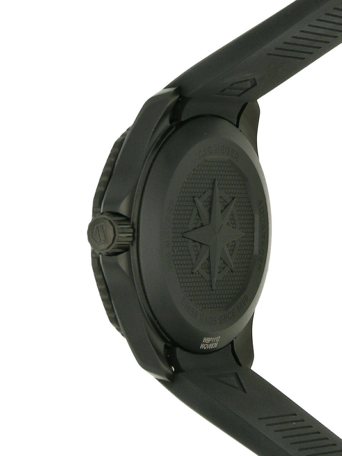 Pre Owned TAG Heuer Black Steel Coated Solar Quartz Watch 40mm on Black Rubber Strap