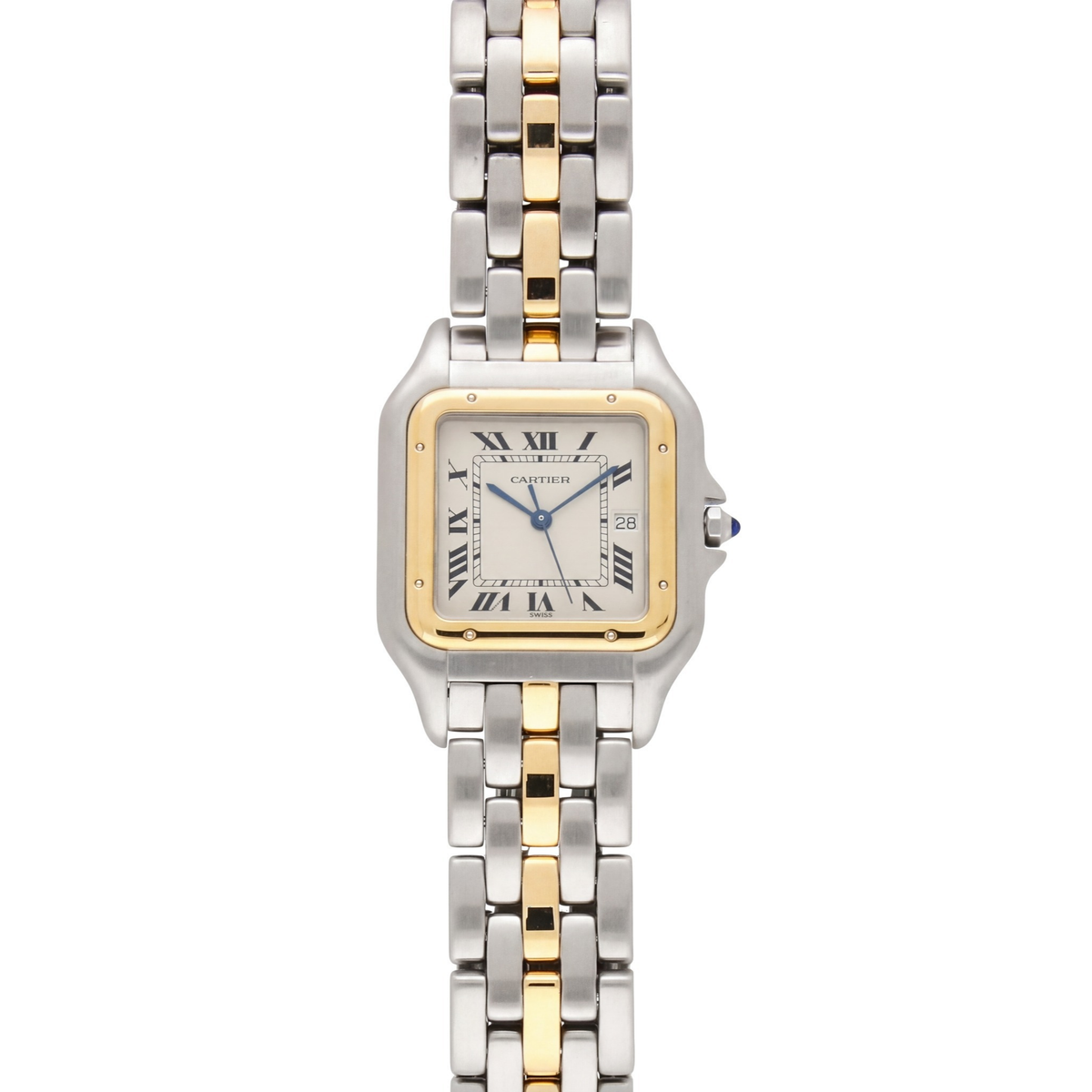 Pre-Owned Cartier Panthere 29mm x 40mm with Steel & Yellow Gold Bracelet and White Dial