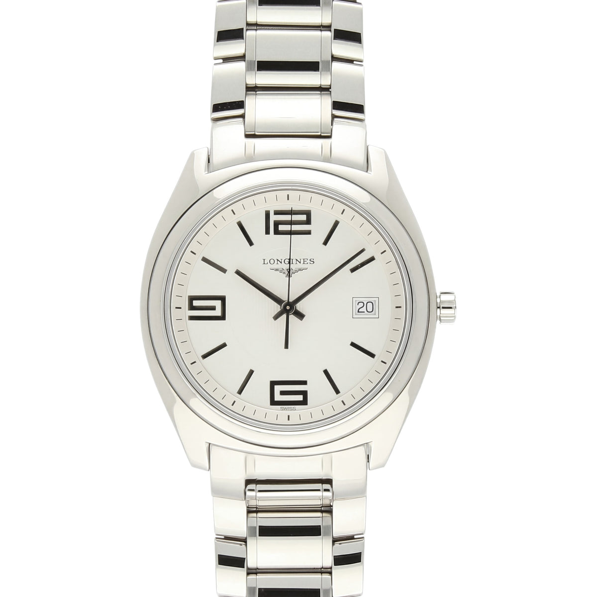 Pre-Owned Longines LungoMare 39.5mm with Steel Bracelet & White Dial
