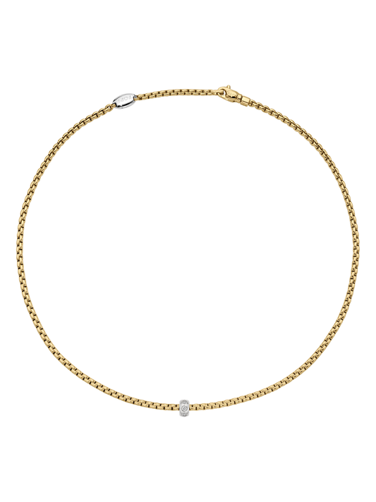 Fope Eka Necklace in 18ct Yellow & White Gold with Diamonds