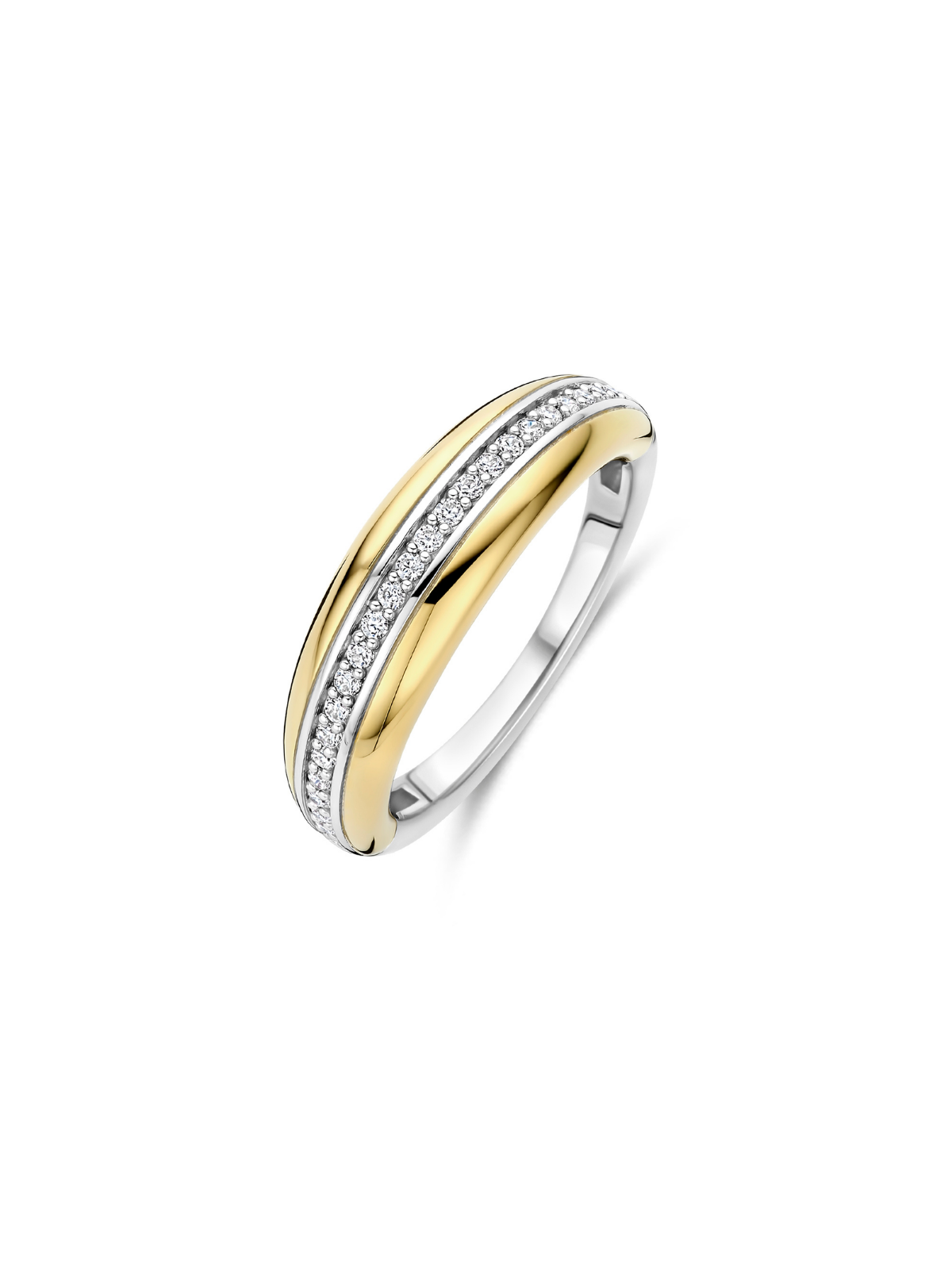Ti Sento Layered Zirconia Ring - UK Size N - 12406ZY