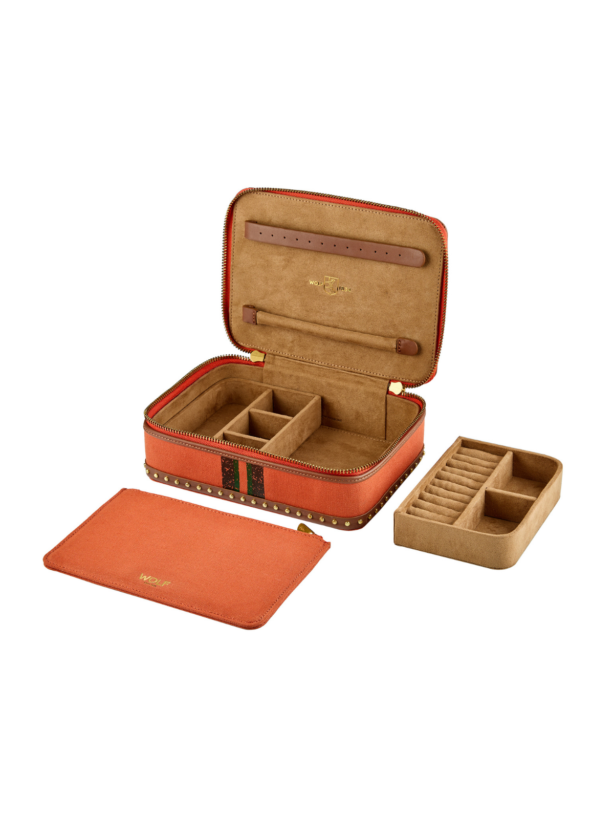 Wolf Ida Travel Jewellery Case - Orange *Online Exclusive*