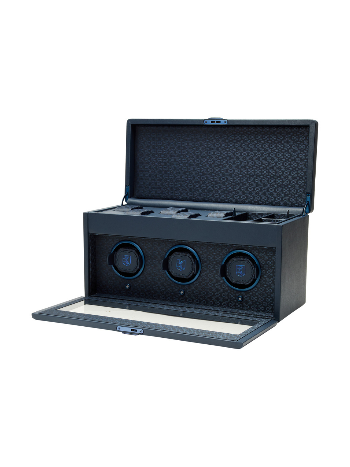 Wolf Earth Triple Watch Winder - Midnight Blue *Online Exclusive*