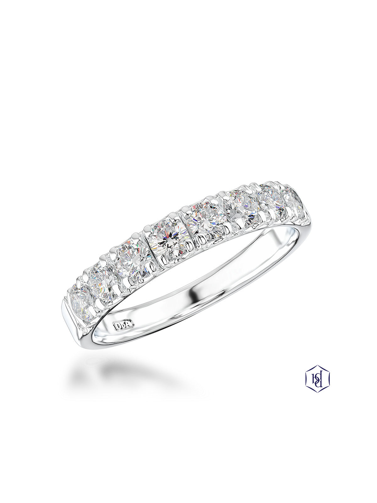 Skye Eternity 0.74ct Diamond Round Brilliant Cut Half Eternity Ring in Platinum