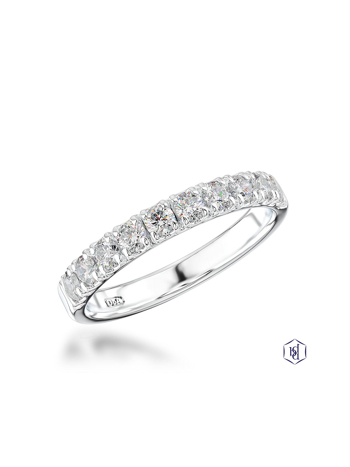 Skye Eternity 0.53ct Diamond Round Brilliant Cut Half Eternity Ring in Platinum
