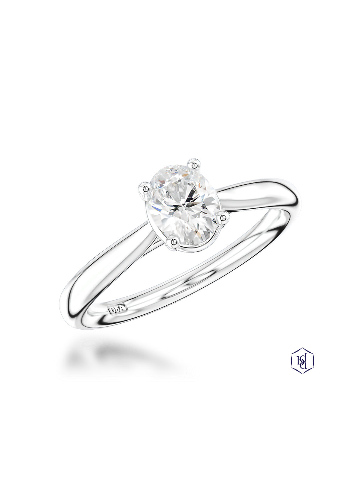 Classic Oval 0.70ct Diamond Oval Cut Solitaire Ring in Platinum