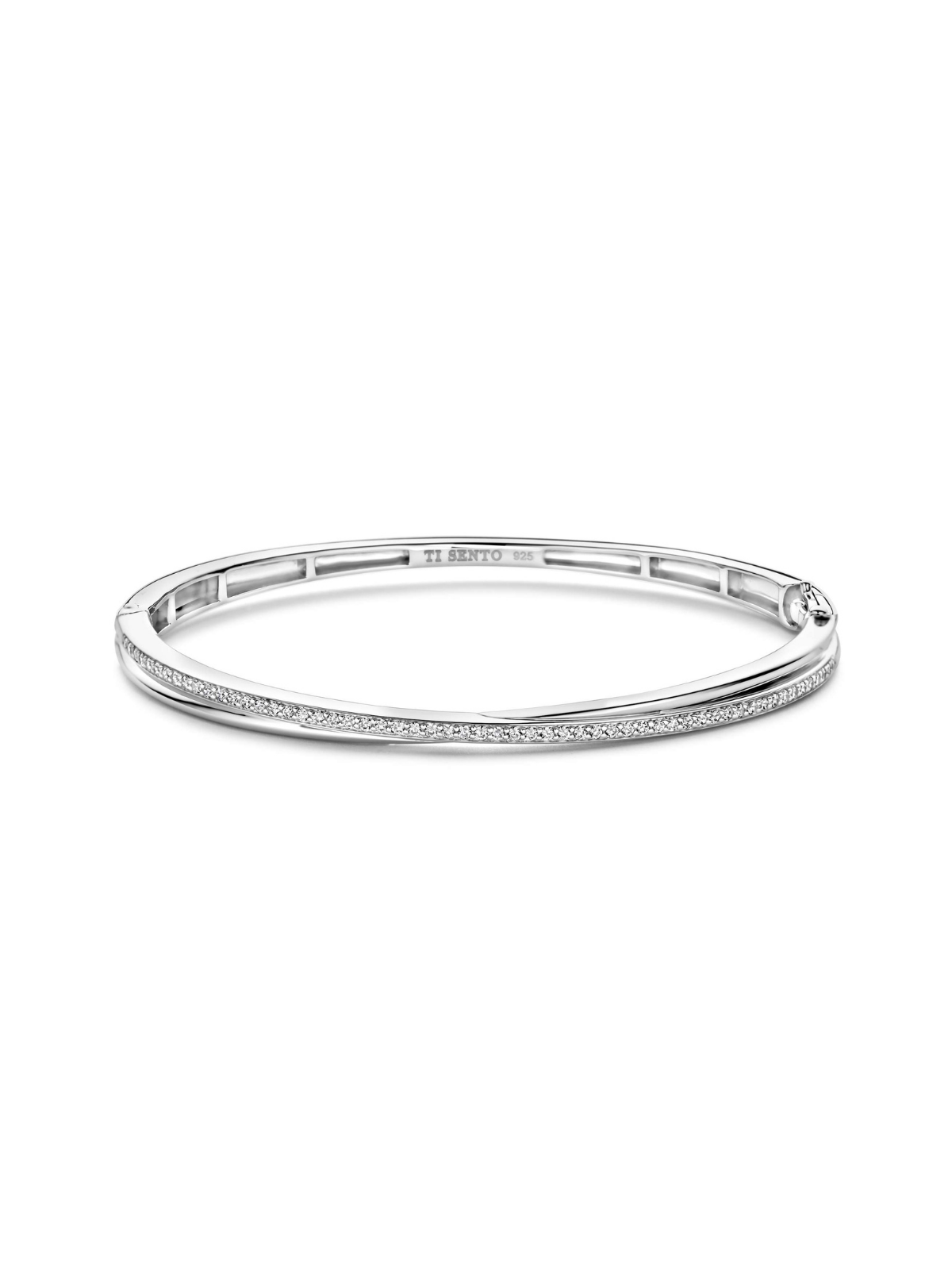 Ti Sento Zirconia Crossover Bangle 23045ZI
