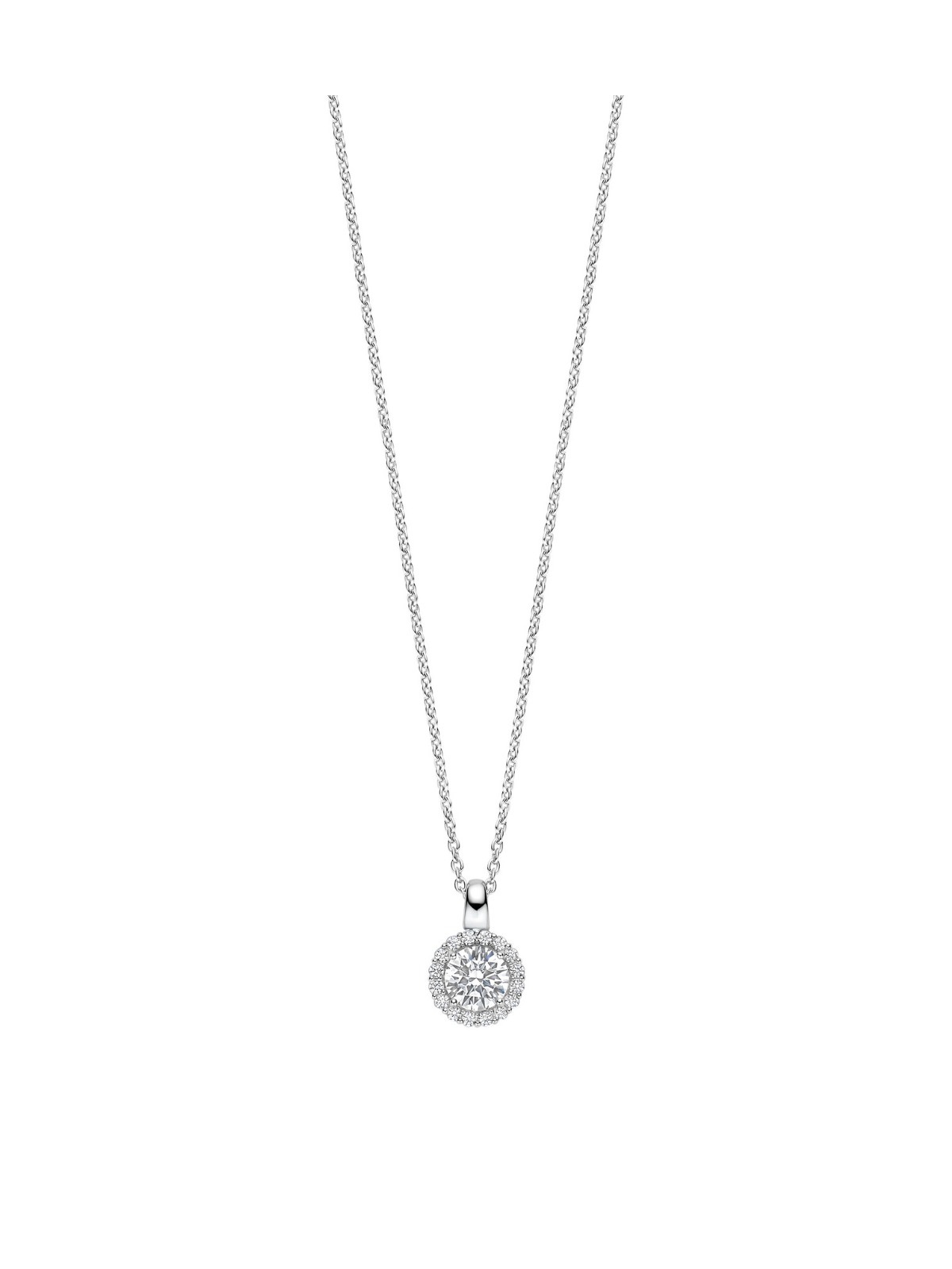 Ti Sento Classic Round Zirconia Necklace 34123ZI/42