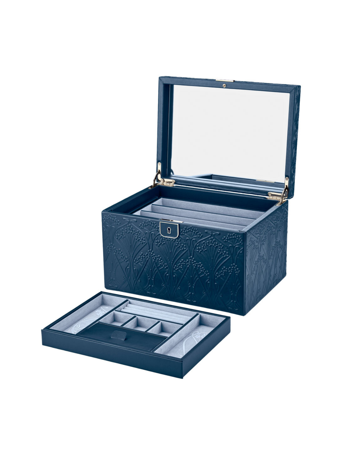 Wolf x Liberty All Over Ianthe Large Jewellery Box - Navy *Online Exclusive*