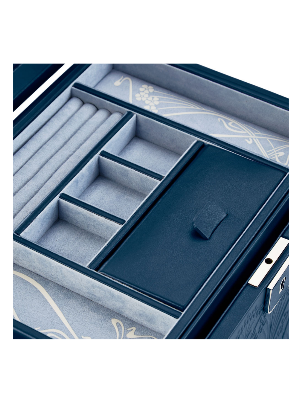 Wolf x Liberty All Over Ianthe Large Jewellery Box - Navy *Online Exclusive*