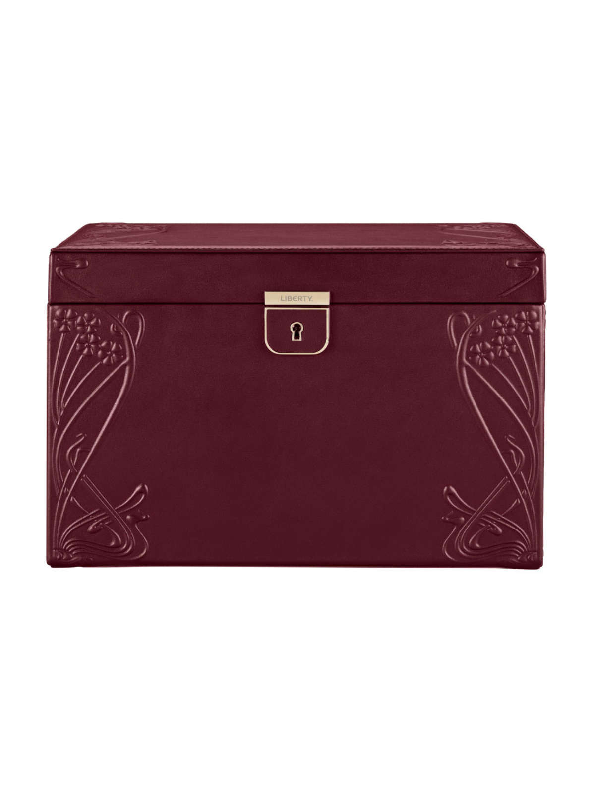 WOLF X LIBERTY Ianthe Large Jewellery Box - Burgundy *Online Exclusive*