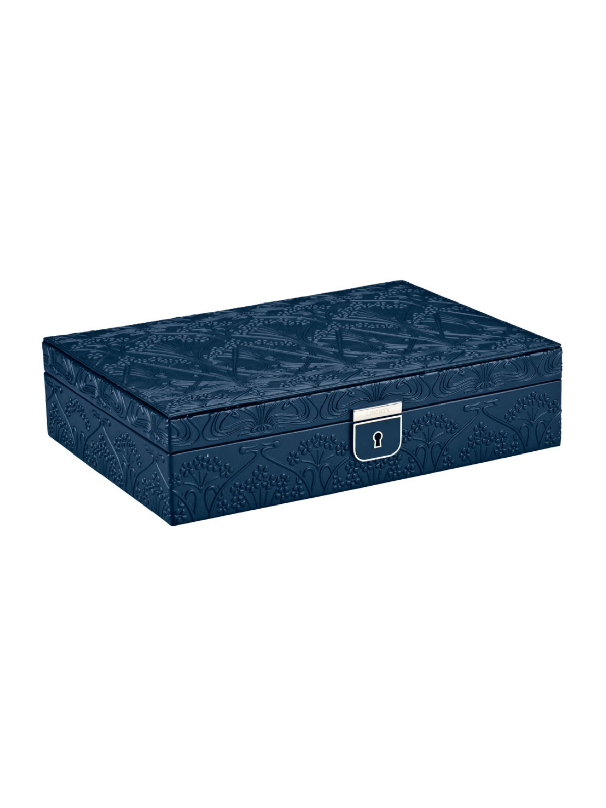 Wolf x Liberty All Over Ianthe Medium Jewellery Box - Navy *Online Exclusive*