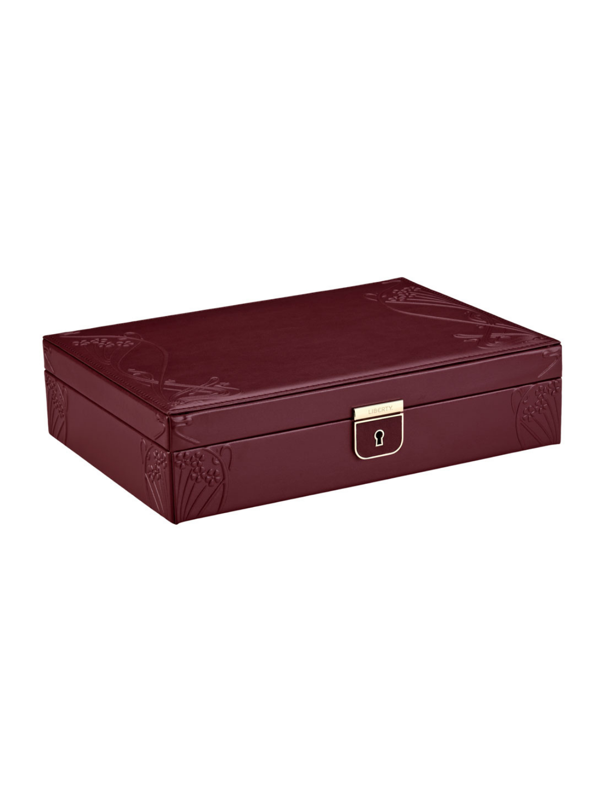 Wolf x Liberty Ianthe Medium Jewellery Box - Burgundy *Online Exclusive*