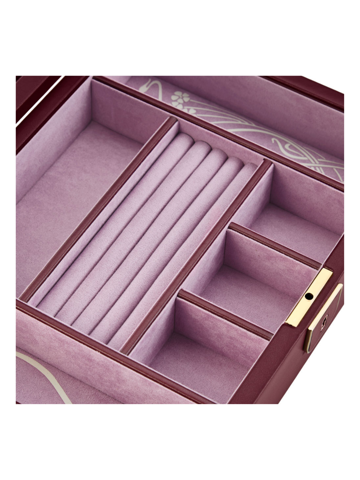Wolf x Liberty Ianthe Medium Jewellery Box - Burgundy *Online Exclusive*