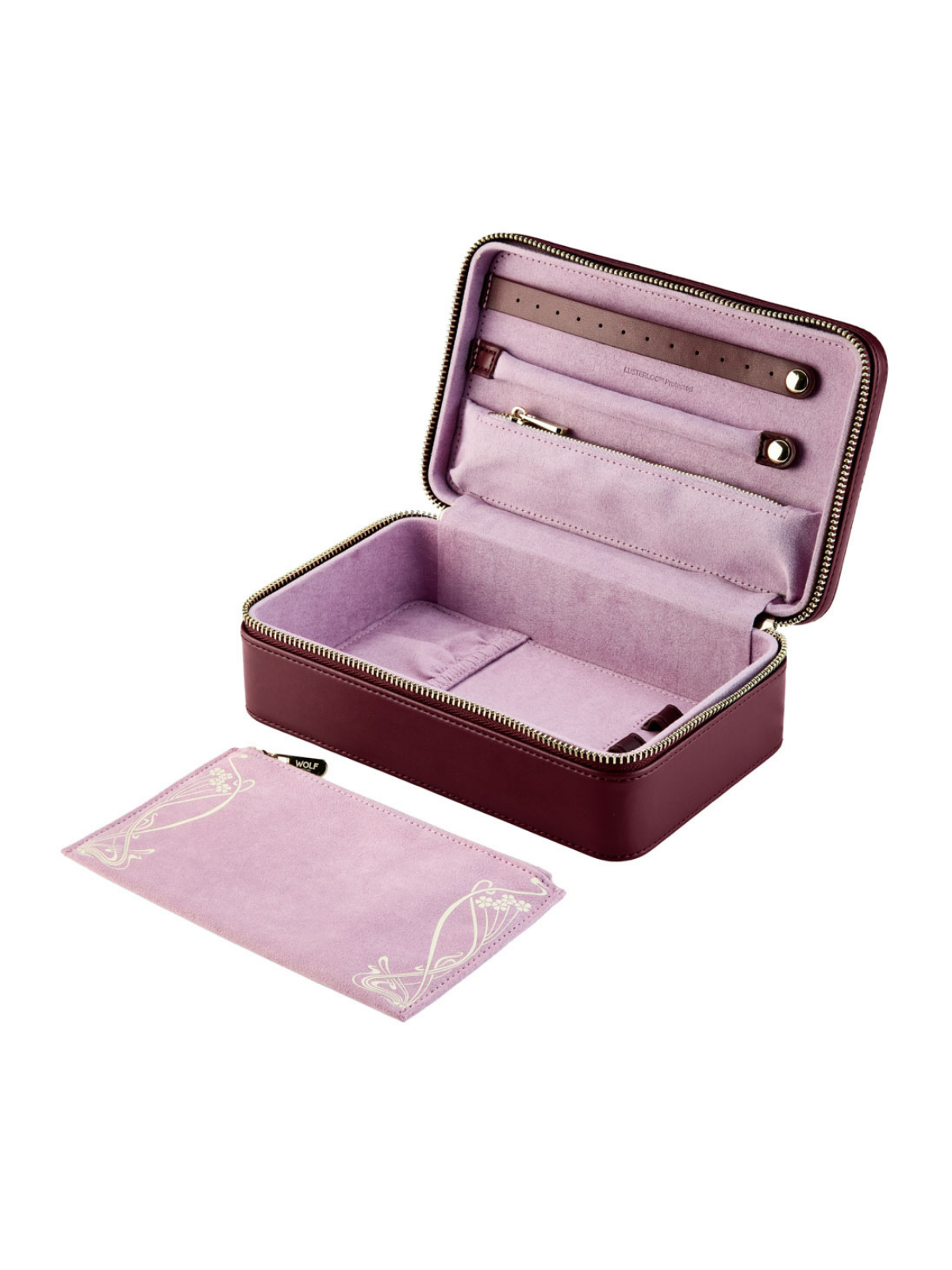 Wolf x Liberty Ianthe Medium Jewellery Case - Burgundy *Online Exclusive*