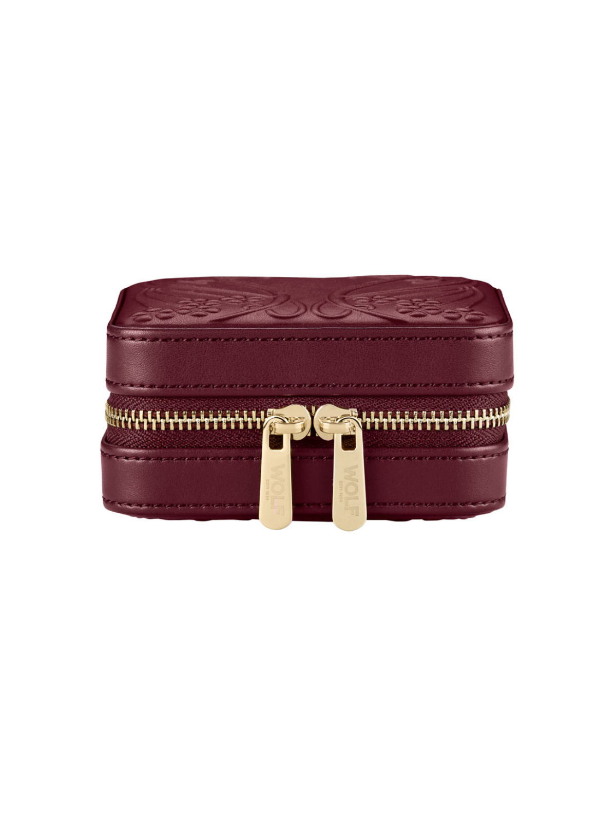 Wolf x Liberty Ianthe Small Jewellery Case - Burgundy *Online Exclusive*