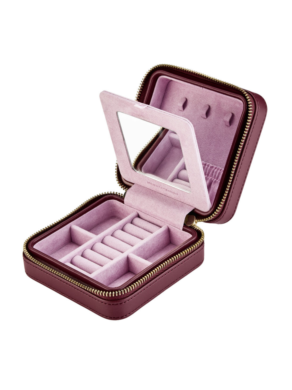 Wolf x Liberty Ianthe Small Jewellery Case - Burgundy *Online Exclusive*