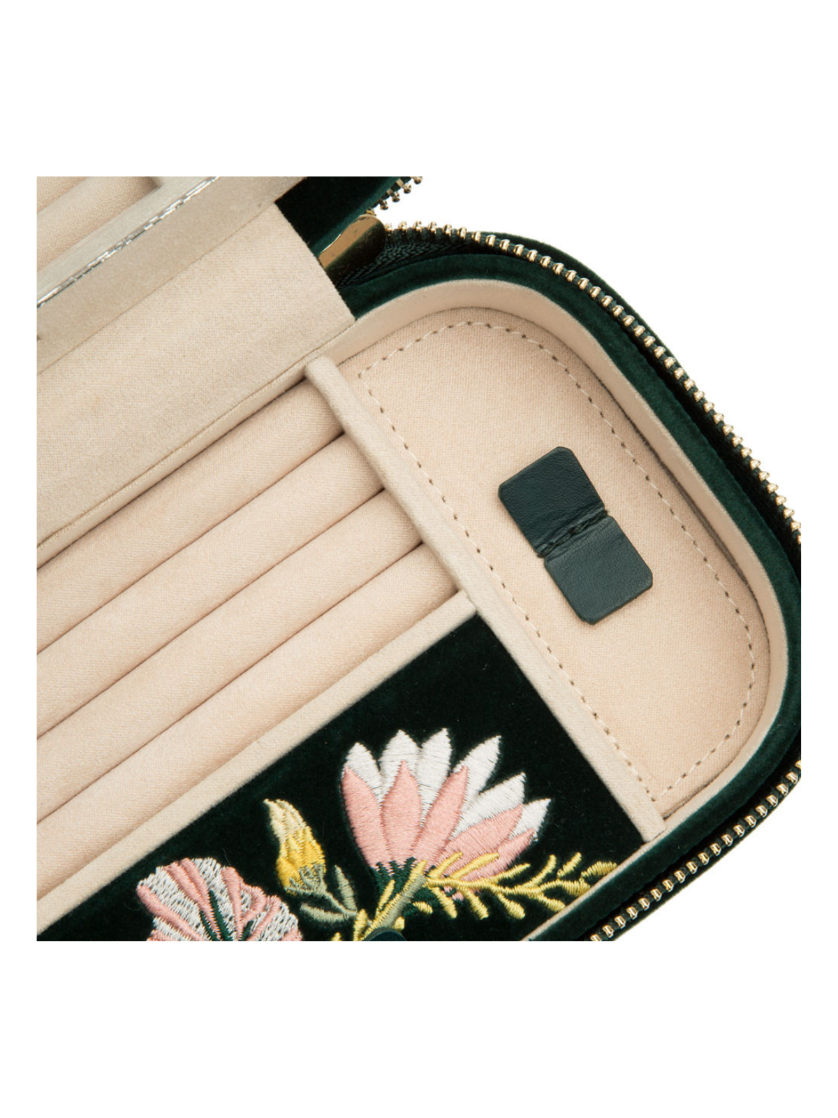 Wolf Zoe Travel Jewellery Box - Forest Green *Online Exclusive*