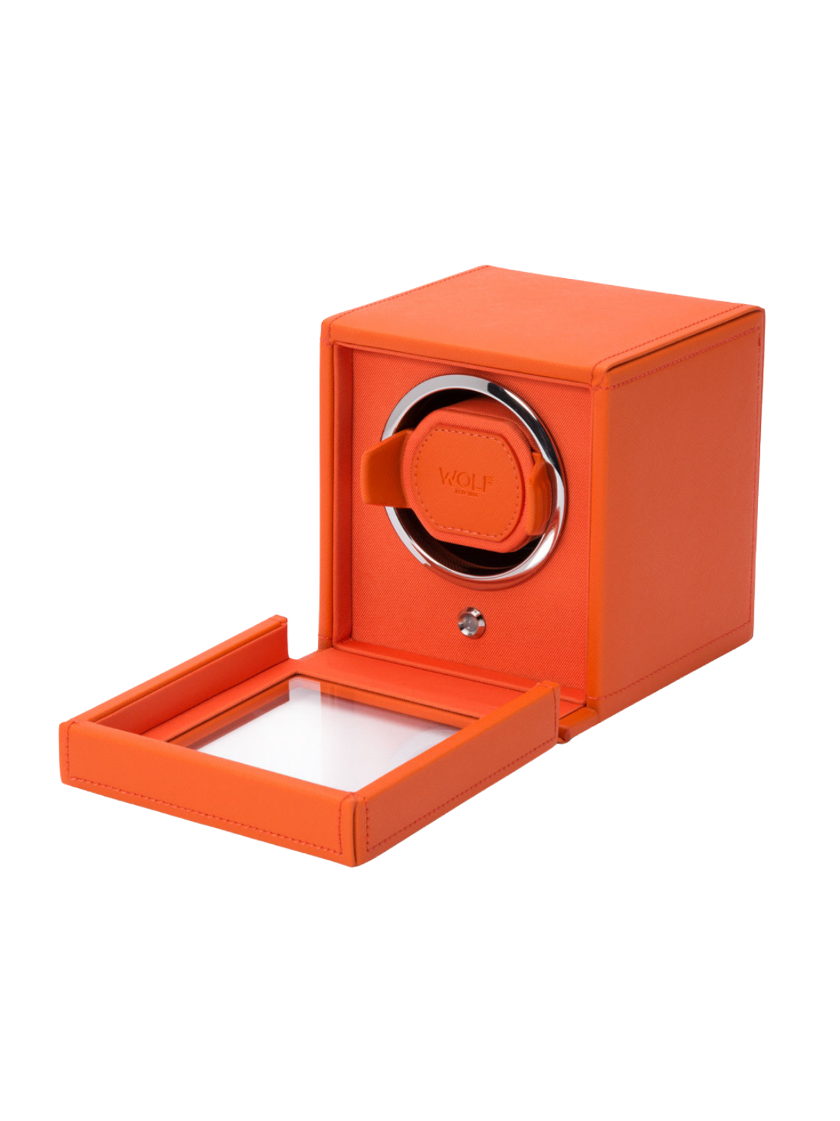 Wolf Cub Single Watch Winder with Cover - Orange *Online Exclusive*