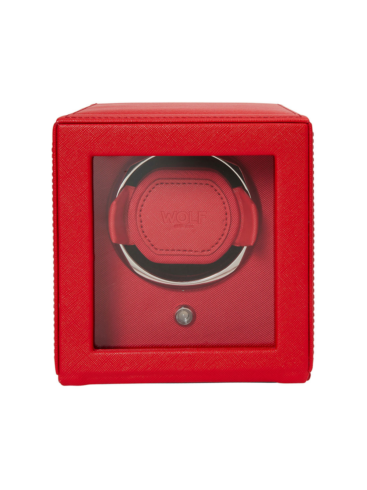 Wolf Cub Single Watch Winder with Cover - Red *Online Exclusive*