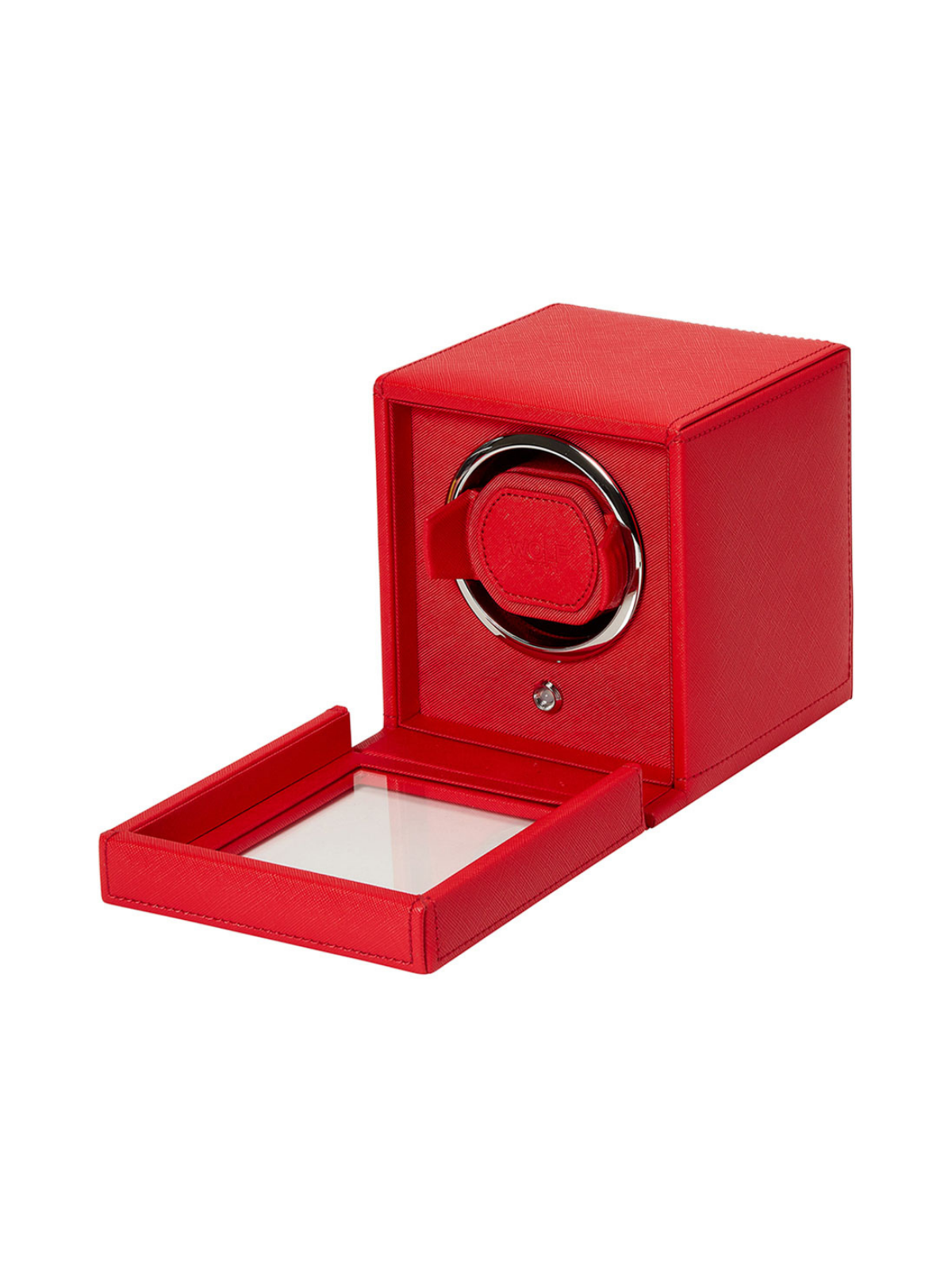 Wolf Cub Single Watch Winder with Cover - Red *Online Exclusive*