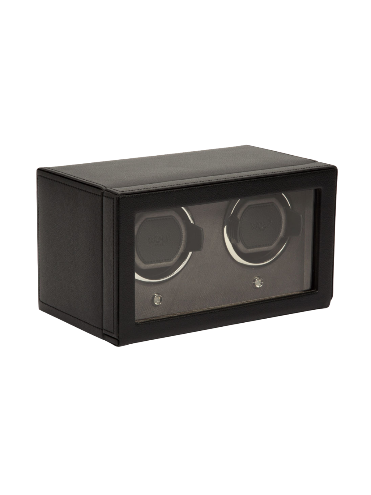 Wolf Cub Double Watch Winder with Cover - Black *Online Exclusive*