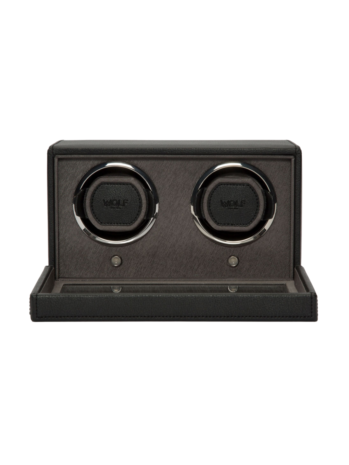 Wolf Cub Double Watch Winder with Cover - Black *Online Exclusive*