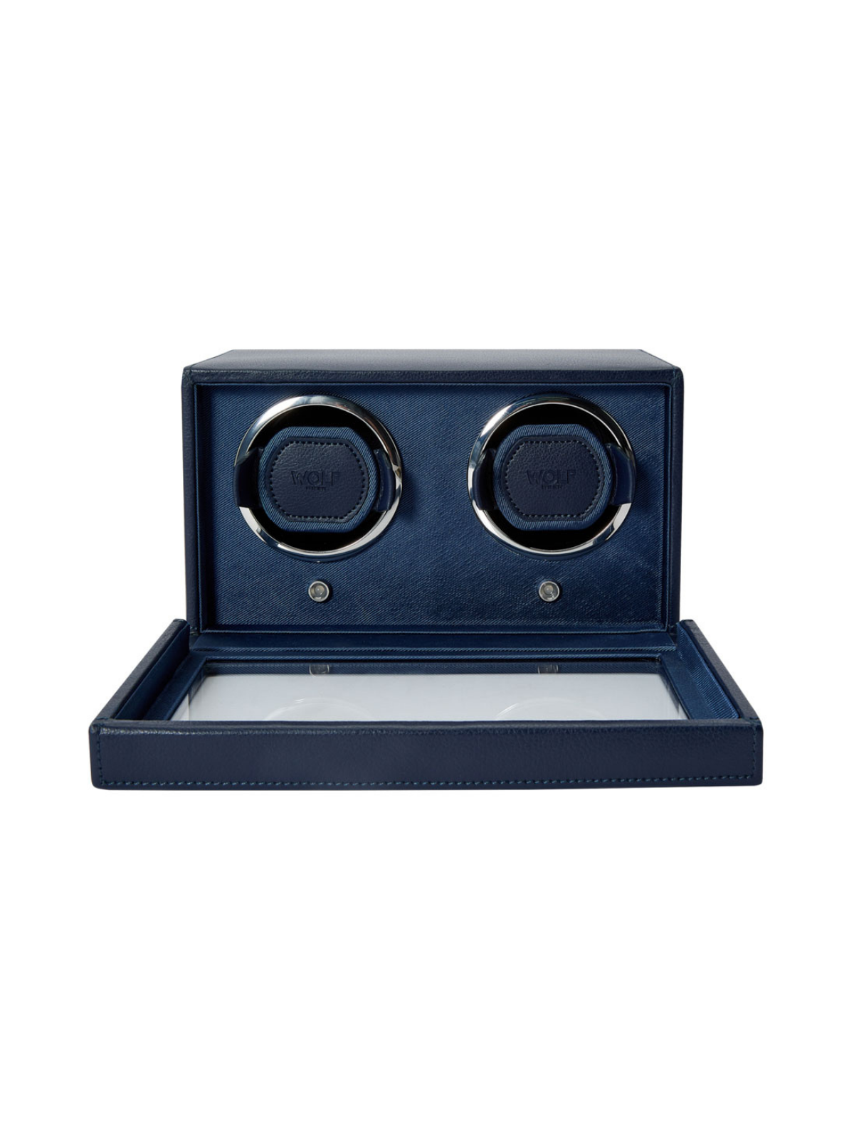 Wolf Cub Double Watch Winder with Cover - Navy *Online Exclusive*