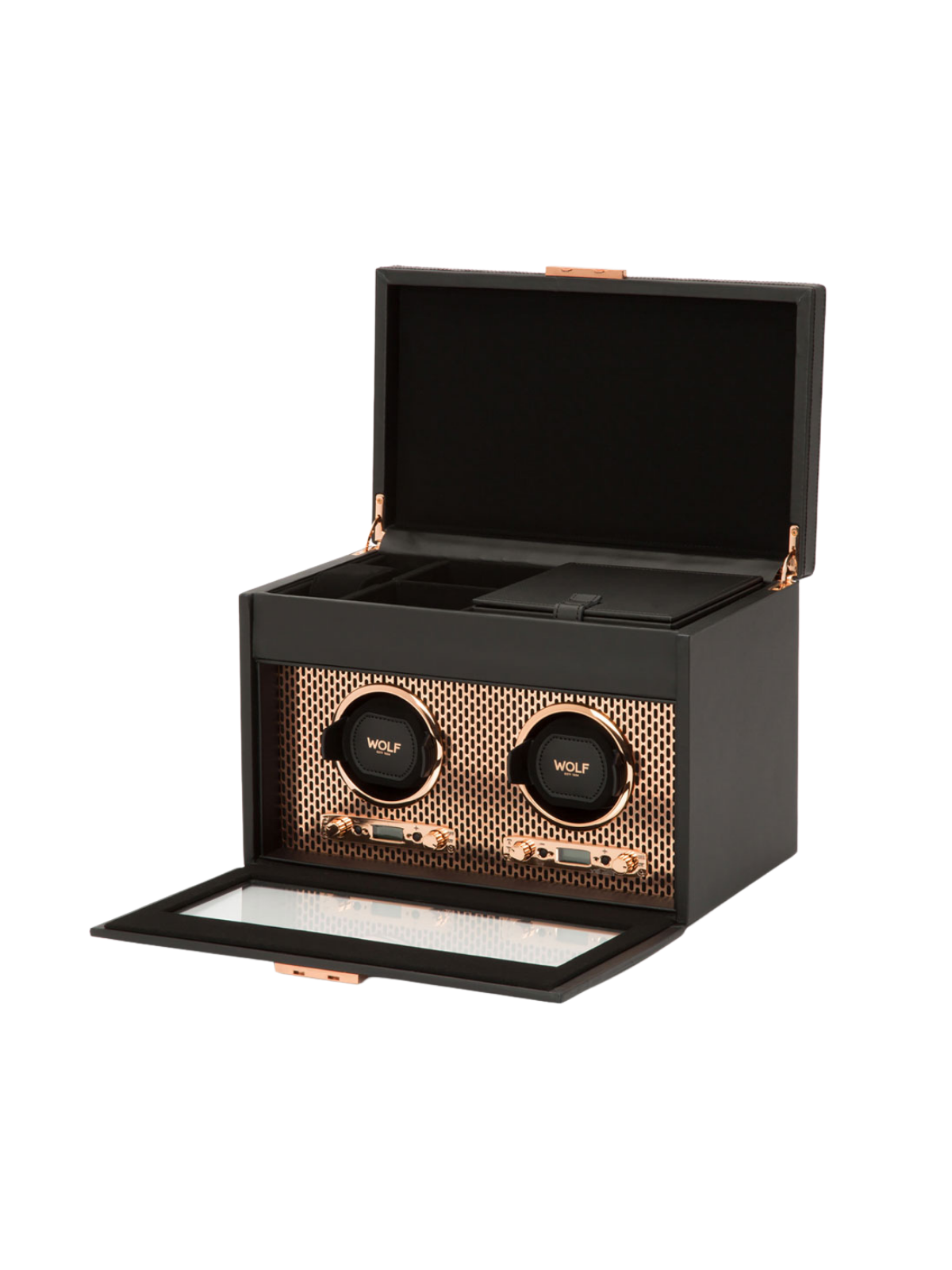 Wolf Axis Double Watch Winder with Storage - Copper *Online Exclusive*