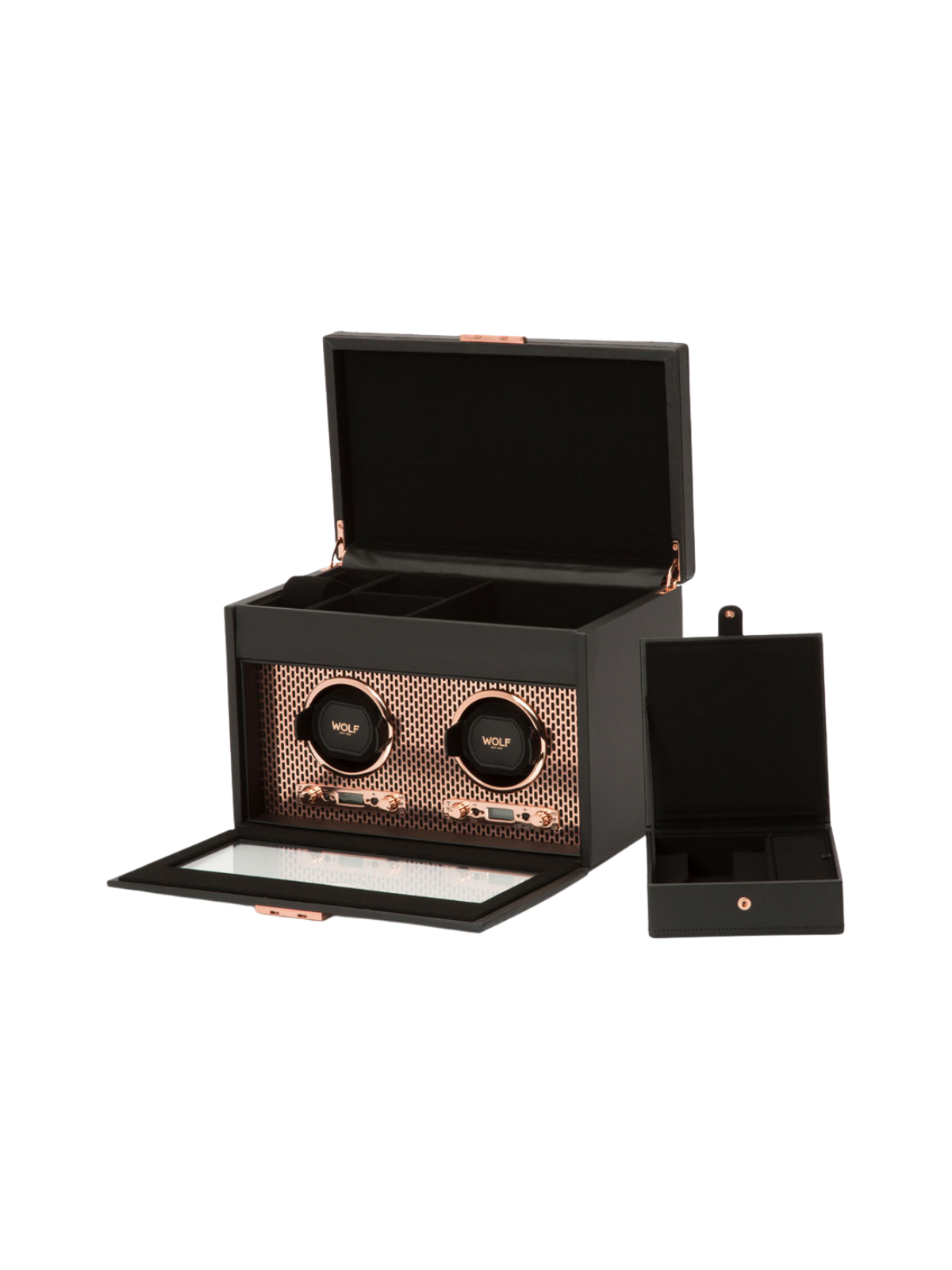 Wolf Axis Double Watch Winder with Storage - Copper *Online Exclusive*