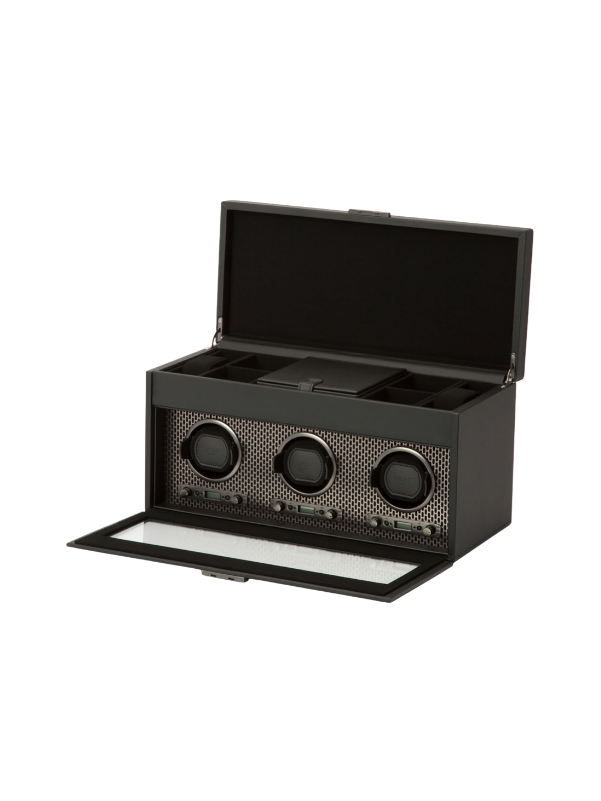 Wolf Axis Triple Watch Winder with Storage - Powder Coat *Online Exclusive*