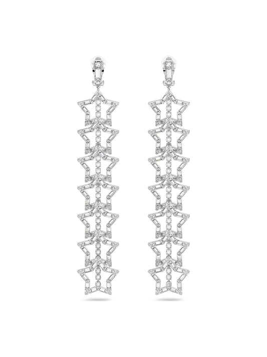 Swarovski Stella White Crystal Clip Earrings 5617756