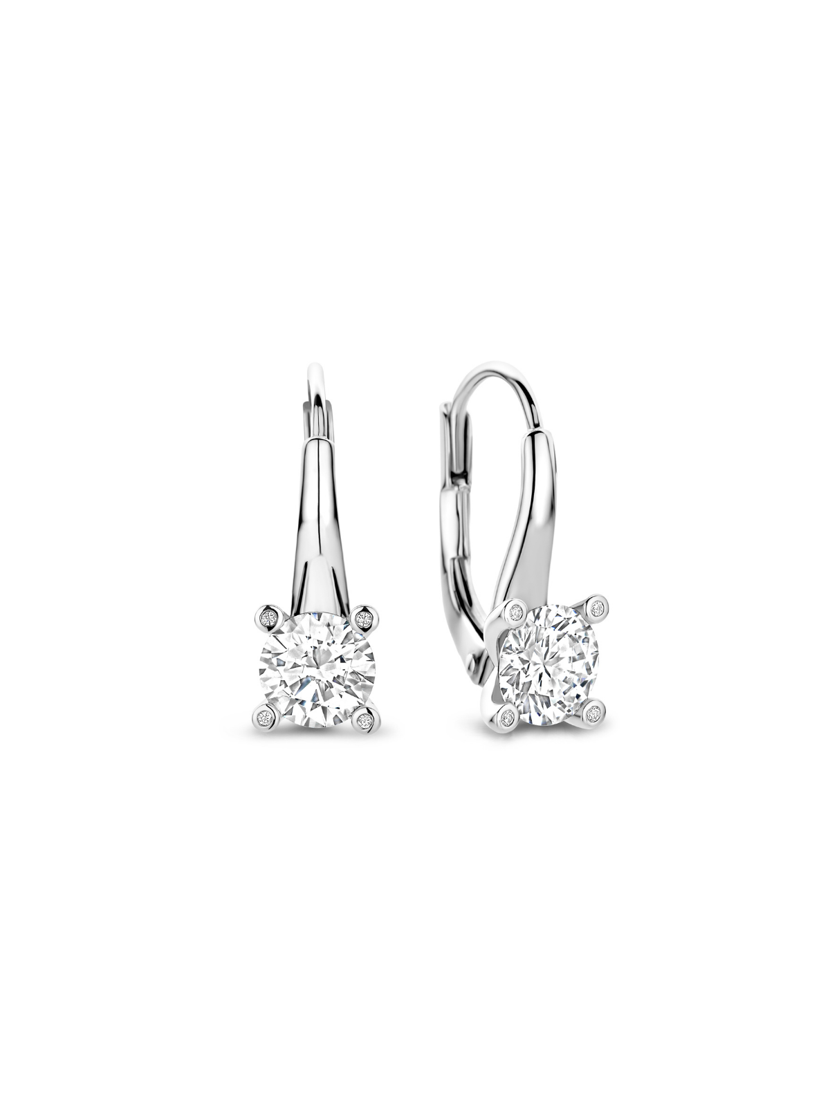 Ti Sento Classic Zirconia Hoop Earrings 78009ZI