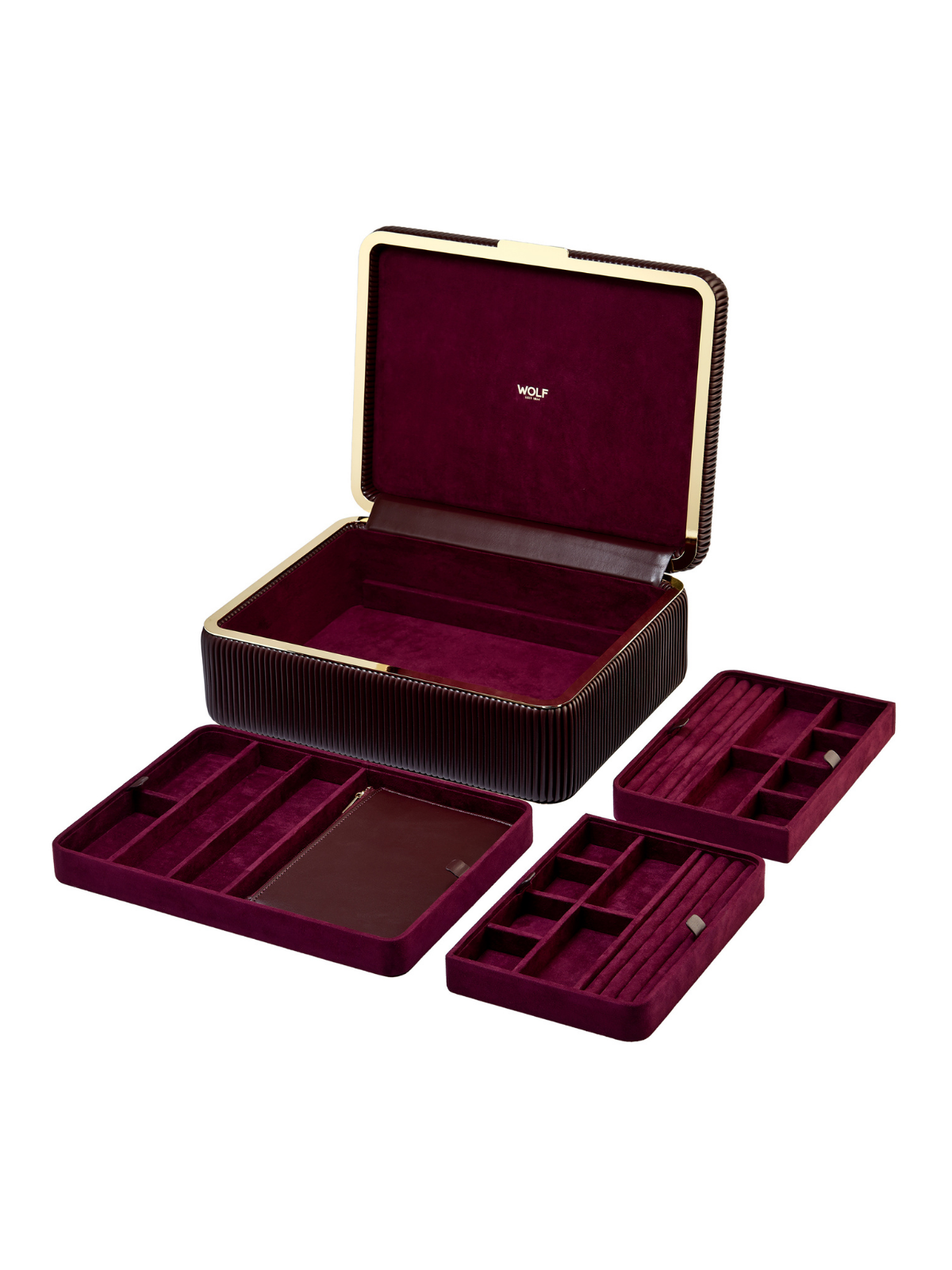 Wolf Bella Large Jewellery Box - Bordeaux *Online Exclusive*