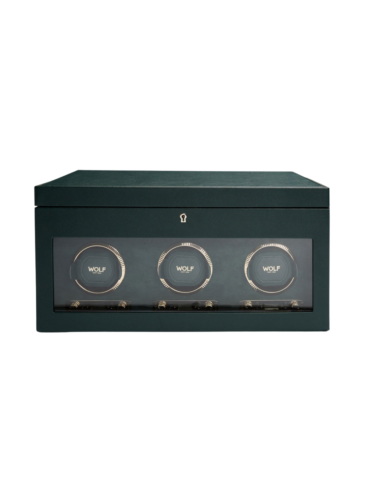 Wolf British Racing Triple Watch Winder - Green *Online Exclusive*