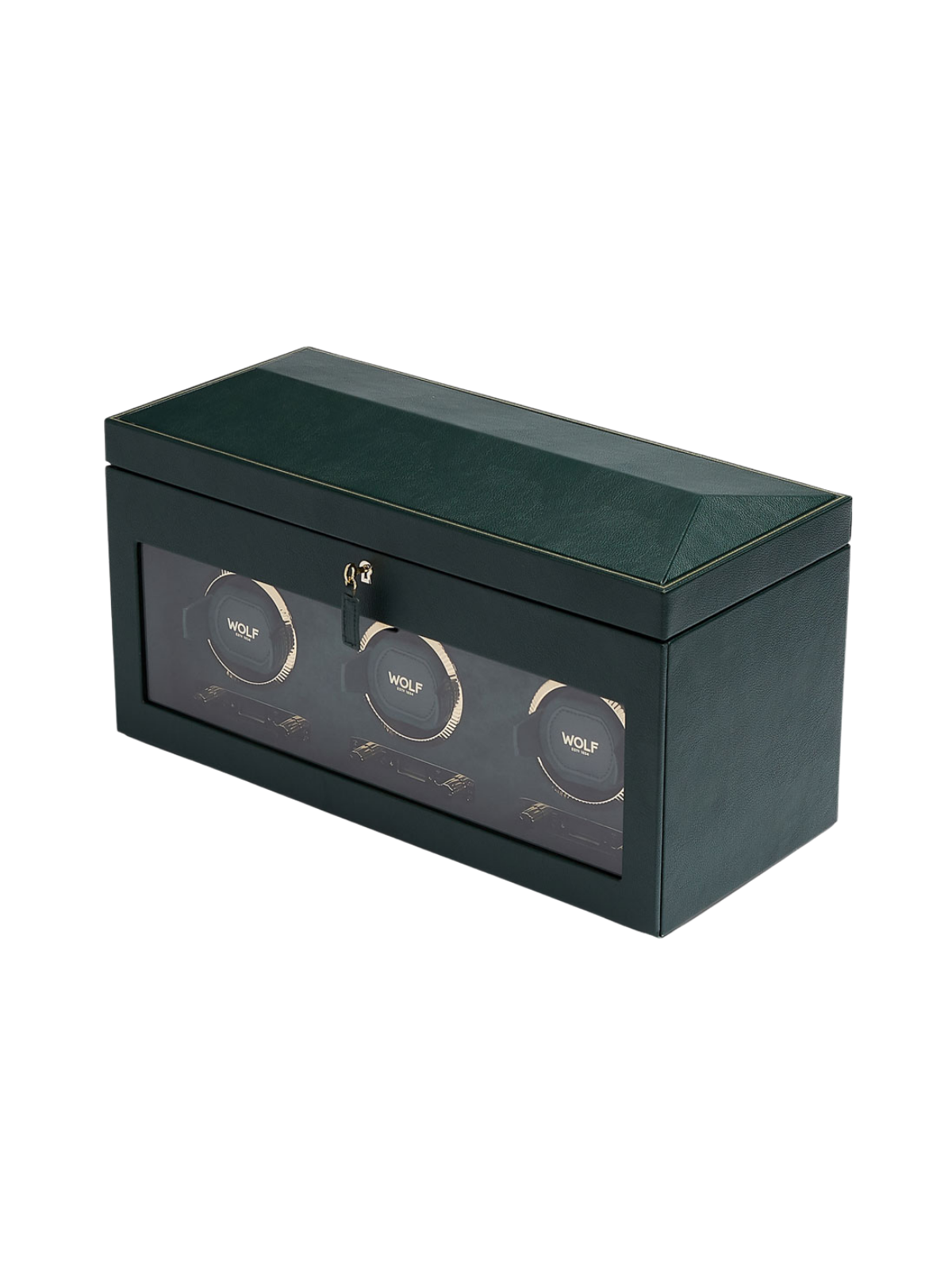 Wolf British Racing Triple Watch Winder - Green *Online Exclusive*
