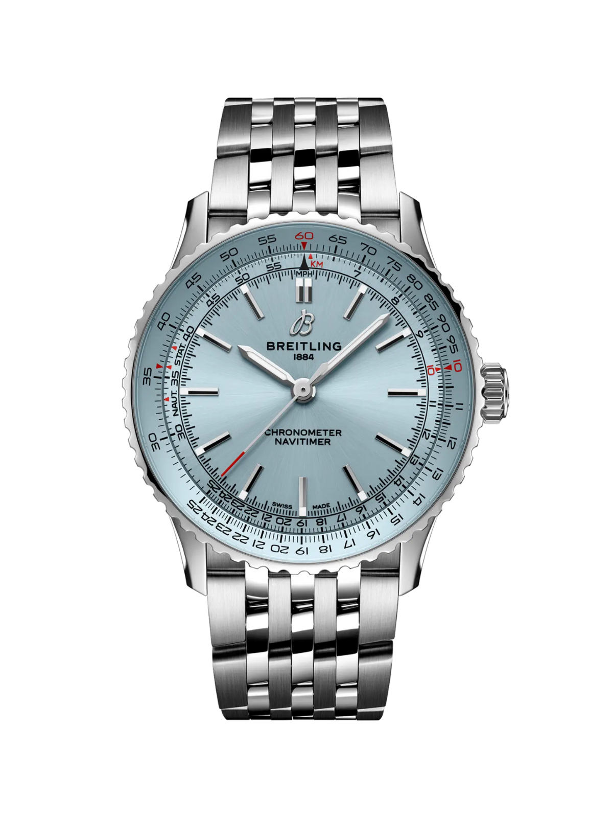 Breitling Navitimer Automatic 41 with Steel Bracelet & Ice Blue Dial
