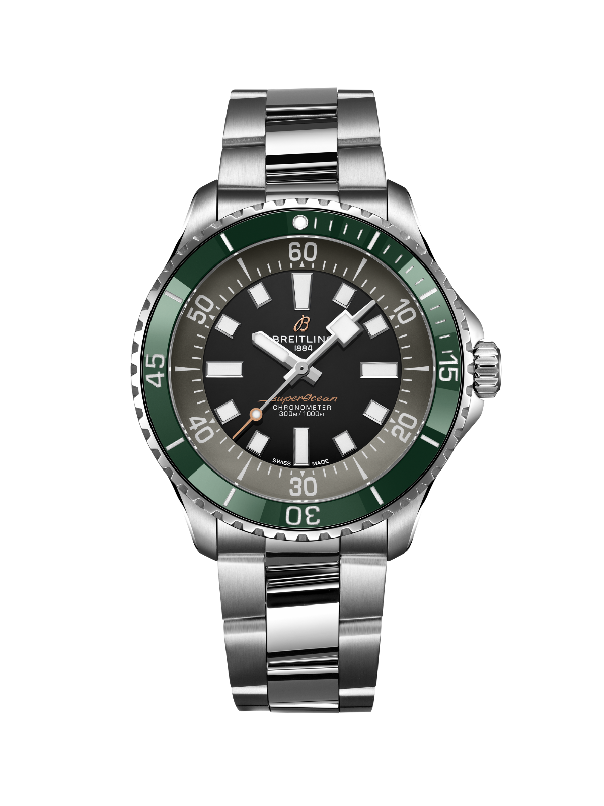Breitling Superocean Automatic 44 UK Limited Edition with Steel Bracelet & Black Dial