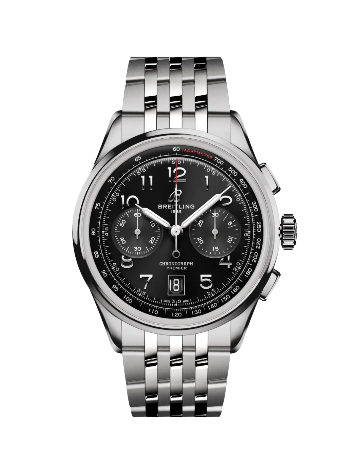 Ex-Display Breitling Premier B01 Chronograph 42 with Steel Bracelet & Black Dial