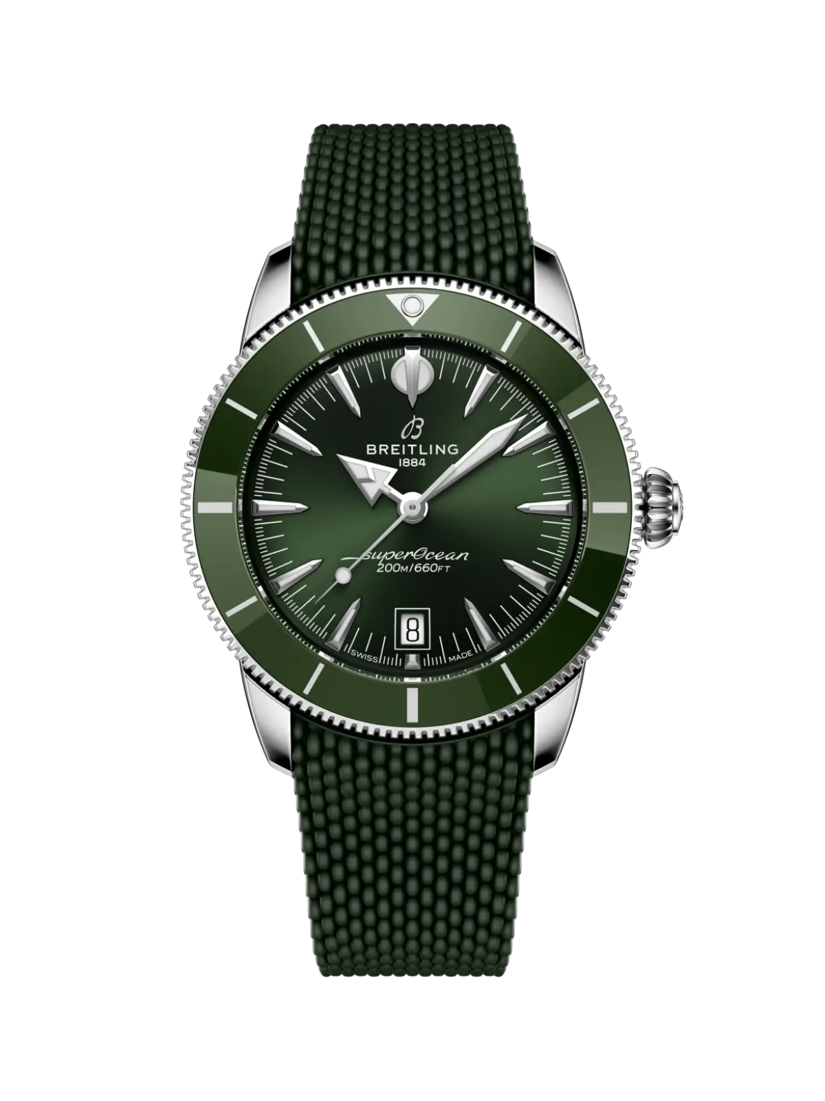Breitling Superocean Heritage B31 Automatic 42 with Green Rubber Strap & Green Dial