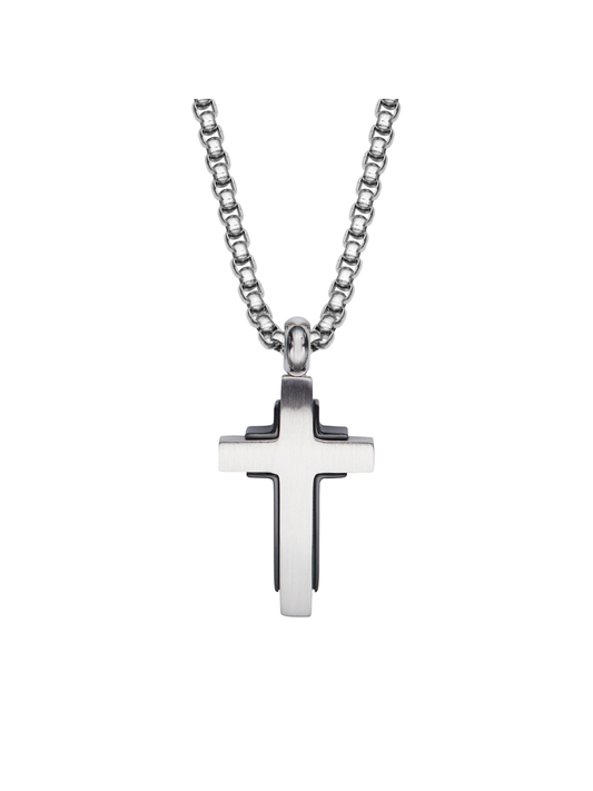 Unique & Co. Steel Cross Necklace