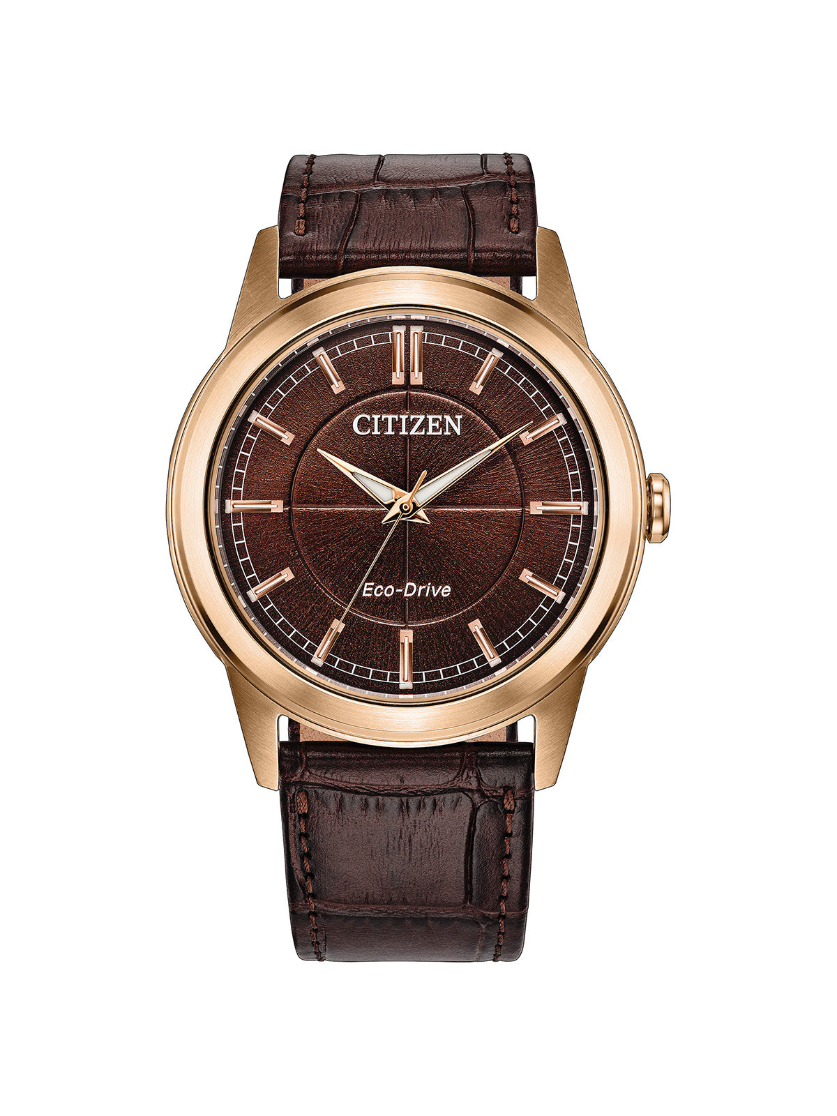 Citizen Eco-Drive Rolan 41mm with Brown Leather Strap & Brown Dial