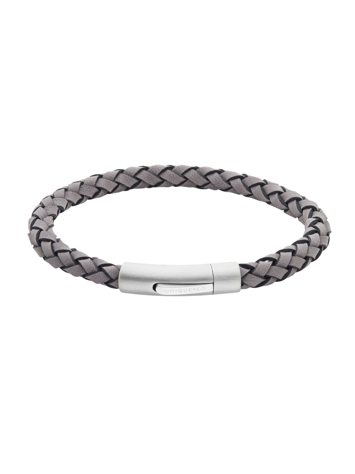 Unique & Co. 21cm Grey Suede Leather Bracelet