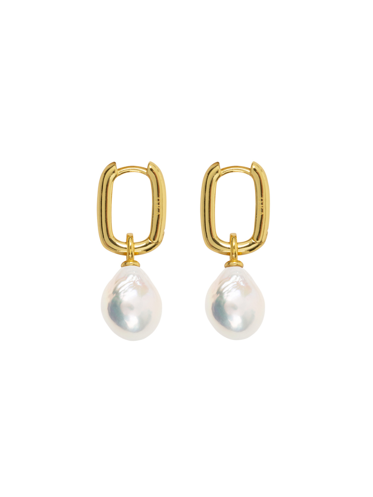 Ora Pearls Aetia Baroque Pearl Hoop Earrings - Gold EHPSQBQG