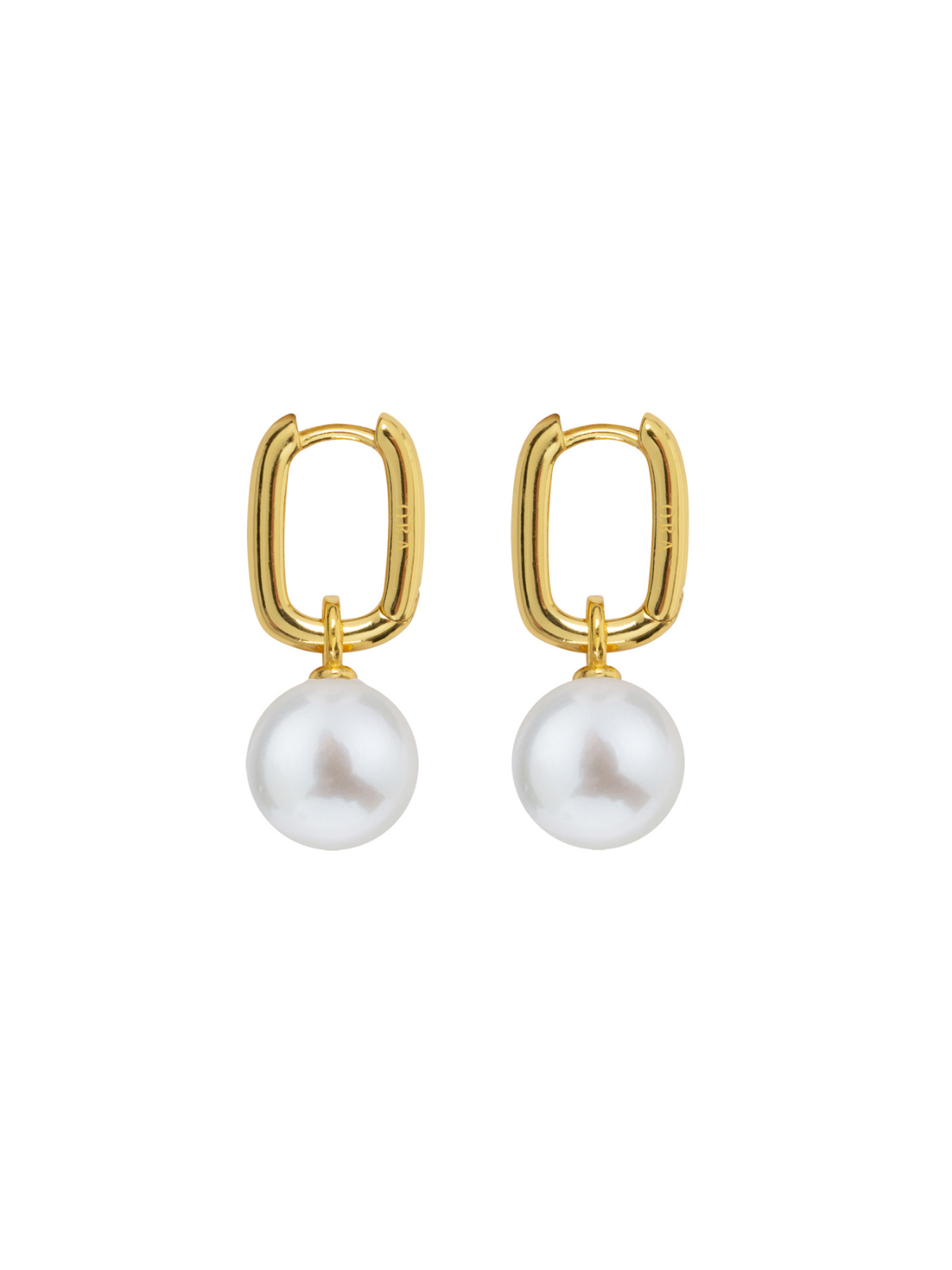Ora Pearls Aetia Round Pearl Hoop Earrings - Large - Gold EHPSQWLGV