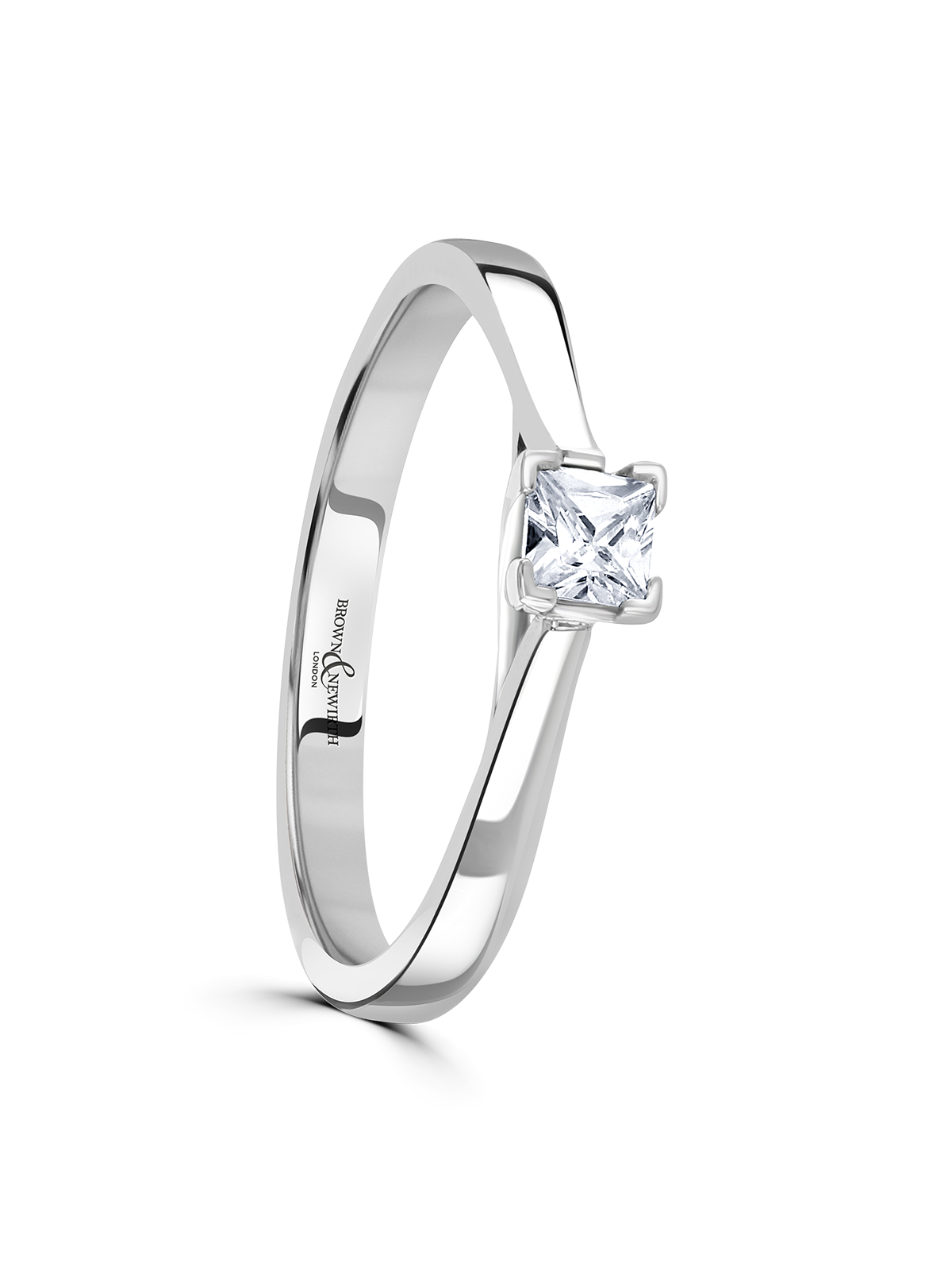 Brown & Newirth Fawn 0.20ct Diamond Solitaire Engagement Ring in 9ct White Gold