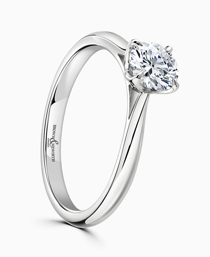 Platinum 950 0.7ct Mount with G-SI1 Stones
