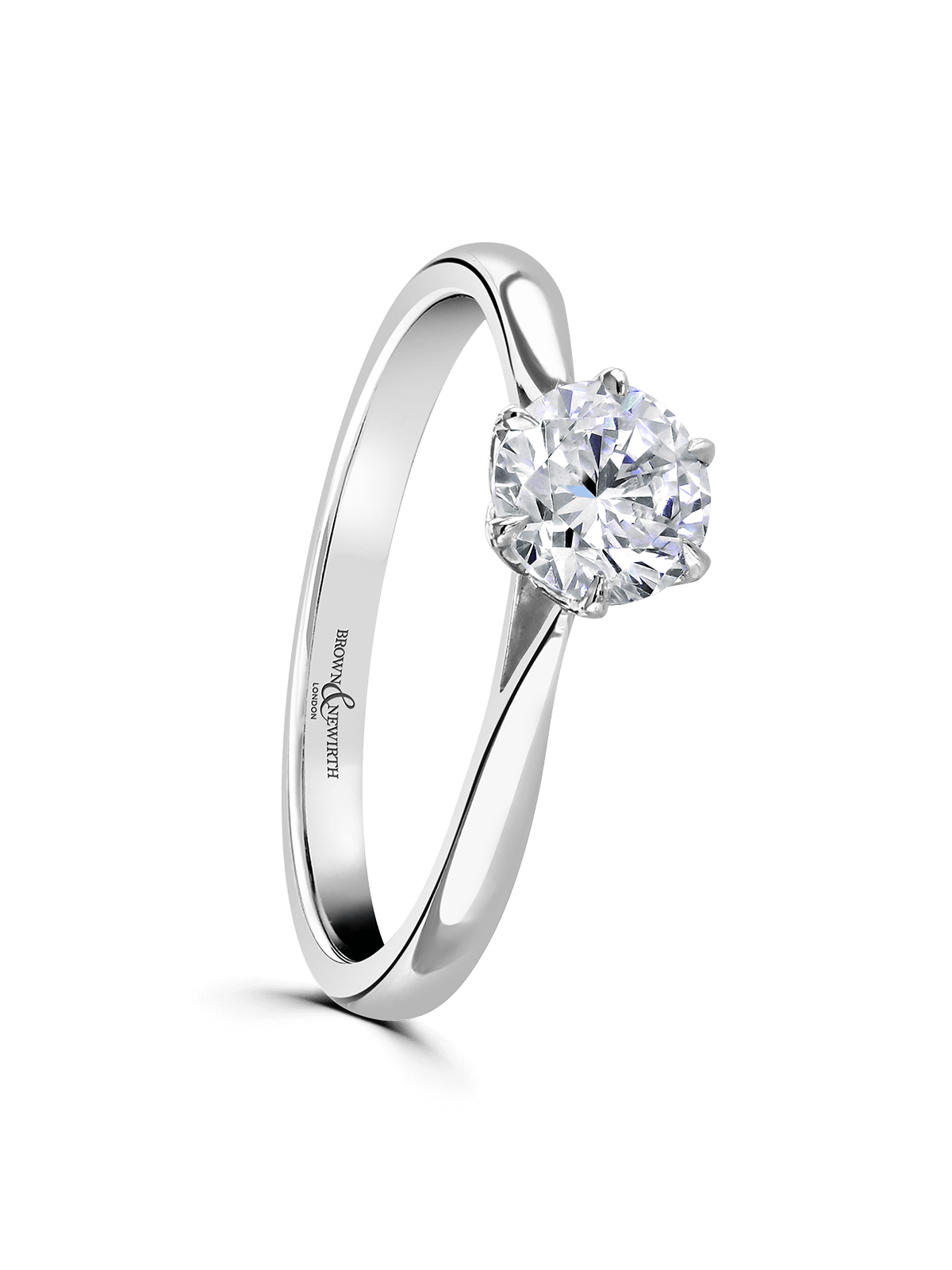 Diamond Solitaire Engagement Ring 0.75ct Brilliant Cut in Platinum