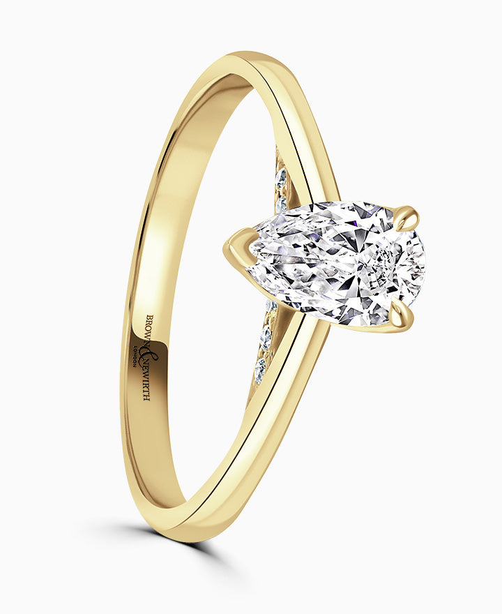 18ct Yellow Gold 1.01ct Mount with F-VS2 Stones