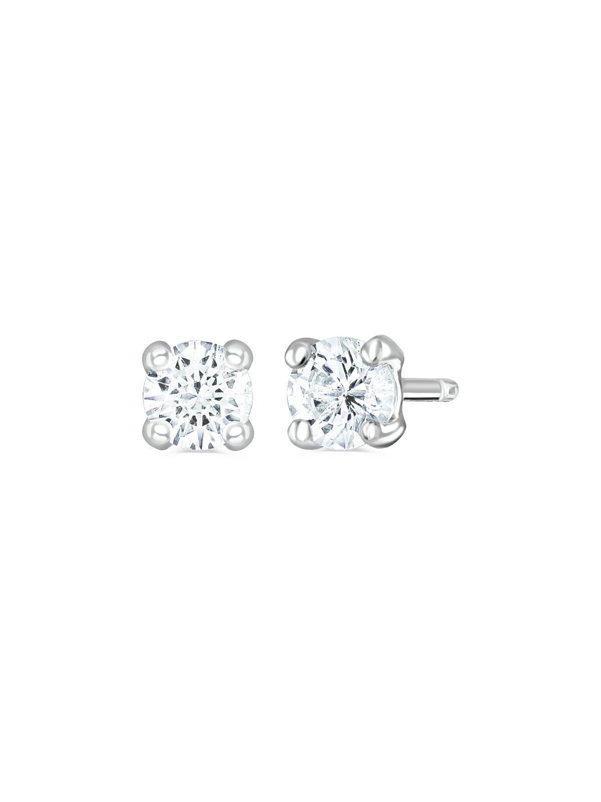 Brown & Newirth 0.15ct Brilliant Cut Solitaire Stud Earrings in 9ct White Gold